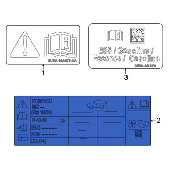 Ford OE - A/C System Information Label