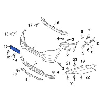Ford OE - Front License Plate Bracket