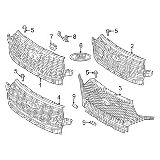 Ford OE - Grille & Components (W/O Tremor)