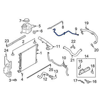 Ford OE - Upper Engine Coolant Overflow Hose