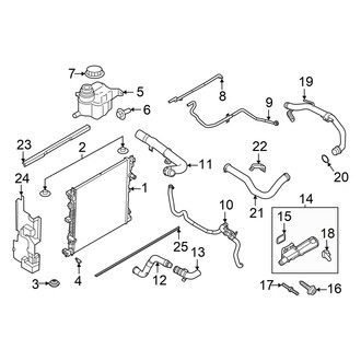 Ford OE - Cooling - Radiator & Components (2.3L)