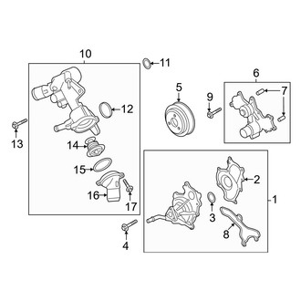 Ford OE - Cooling - Water Pump (FULL HYBRID EV-GAS (FHEV))