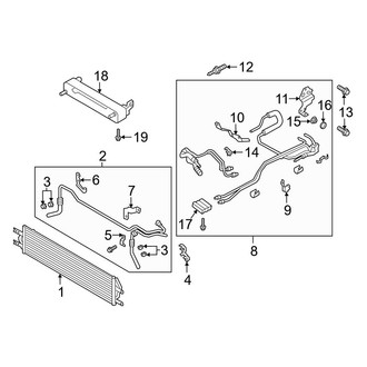 Ford OE - Cooling - Trans Oil Cooler (With Interceptor), (FULL HYBRID EV-GAS (FHEV))