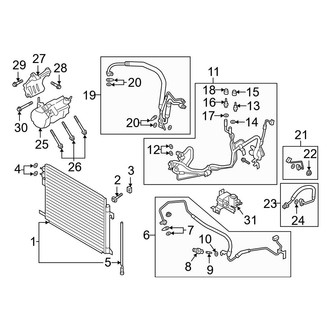 Ford OE - Air Conditioner & Heater - Condenser, Compressor & Lines