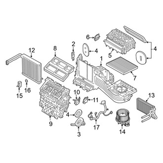 Ford OE - Air Conditioner & Heater - Evaporator Components