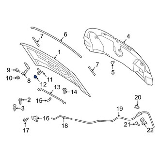 Ford OE - Hood Latch Striker Plate Nut