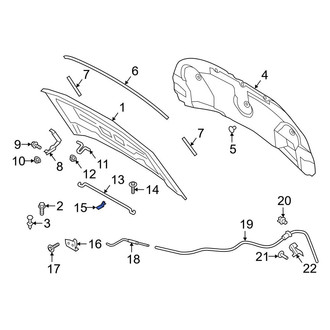 Ford OE - Hood Prop Rod Clip