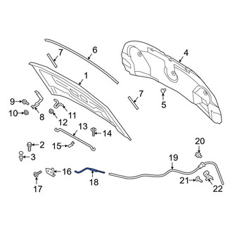 Ford OE - Front Outer Hood Release Cable