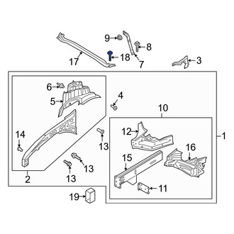 Ford OE - Suspension Strut Tower Bolt