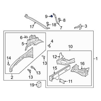 Ford OE - Exhaust System Hanger Nut