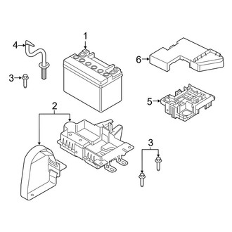 Ford OE - Electrical - Battery (Conventional, Rear), (FULL HYBRID EV-GAS (FHEV))