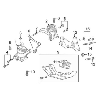 Ford OE - Engine & Transmission Mounting (RWD 2.3L)