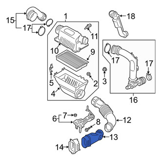 Ford OE - Front Center Engine Air Intake Hose