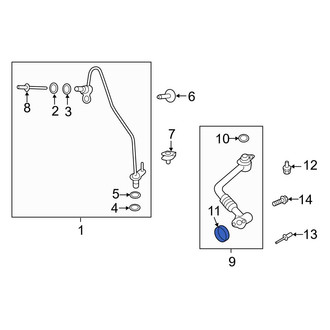 Ford OE - Lower Outer Turbocharger Oil Line Gasket