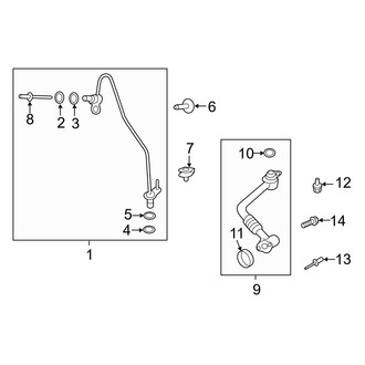 Ford OE - Engine - Turbocharger & Components (Oil Cooling Lines), (3.0L)