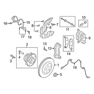 Ford OE - Front Suspension - Brake Components