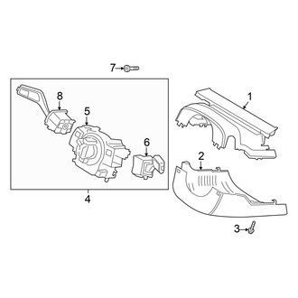 Ford OE - Steering Column - Shroud, Switches & Levers (Manual Tilt/Slide)