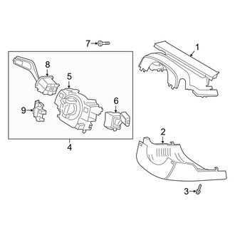 Ford OE - Steering Column - Shroud, Switches & Levers (Power Tilt/Telescope), (Limited / ST)