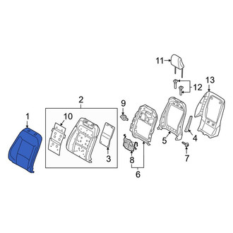 Ford OE - Front Left Seat Back Cushion Cover