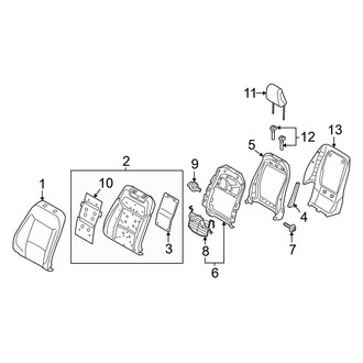 Ford OE - Seats & Tracks - Driver Seat Components (Seat Back)
