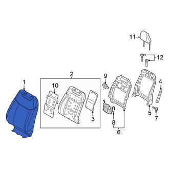 Ford OE - Front Left Seat Back Cushion Cover