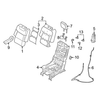 Ford OE - Seats & Tracks - Second Row Seats (2 Passenger, With Armrest, Upper)