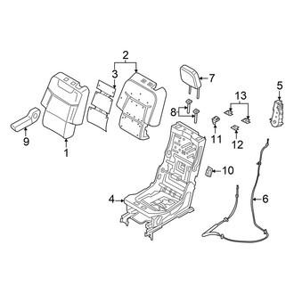 Ford OE - Seats & Tracks - Second Row Seats (2 Passenger, With Armrest, Upper)