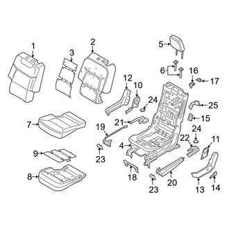 Ford OE - Seats & Tracks - Second Row Seats (3 Individual Seats Outer Seats)