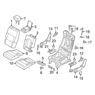 Ford OE - Seats & Tracks - Second Row Seats (Center Seat, With Center Armrest)
