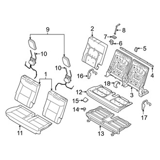 Ford OE - Seats & Tracks - Third Row Seats (High Level), (Limited / Limited Hybrid / Platinum / ST)