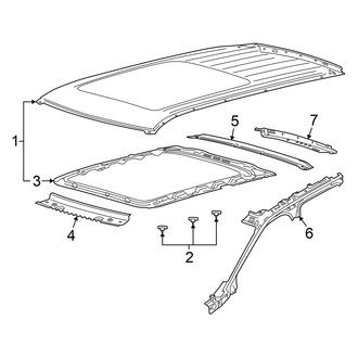 Ford OE - Roof & Components (Fixed Glass Panoramic Roof), (Active / Platinum / ST / ST-Line / Tremor)