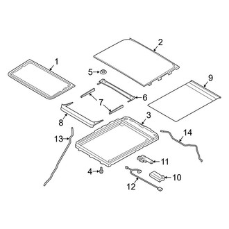 Ford OE - Roof - Sunroof (Electric Glass Panoramic Roof), (Limited / Limited Hybrid / Platinum / ST / XLT)