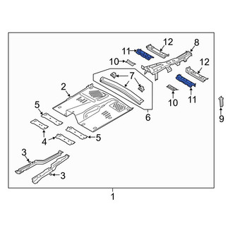 Ford OE - Rear Rearward Floor Pan Crossmember