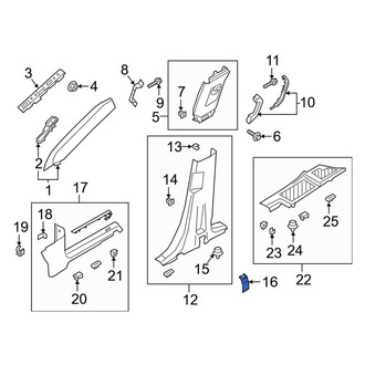 Ford OE - Right Body B-Pillar Trim Panel Cap