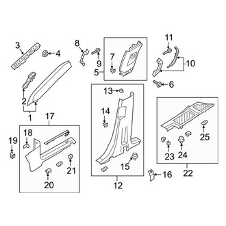 Ford OE - Pillars, Rocker & Floor - Interior Trim