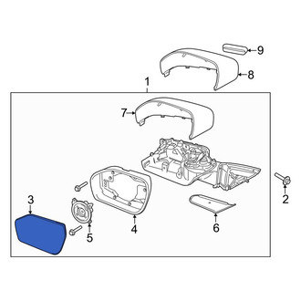 Ford OE - Front Right Door Mirror Glass