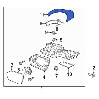 Ford OE - Front Right Upper Door Mirror Cover