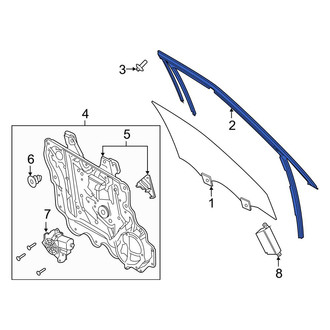 Ford OE - Front Right Window Channel