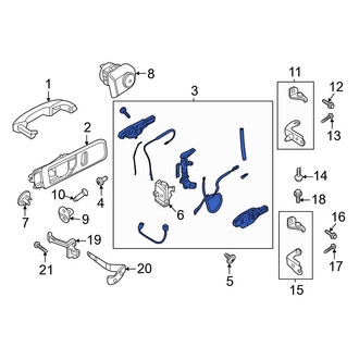 Ford OE - Rear Right Door Latch Assembly
