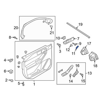 Ford OE - Front Right Interior Door Handle Screw Cap