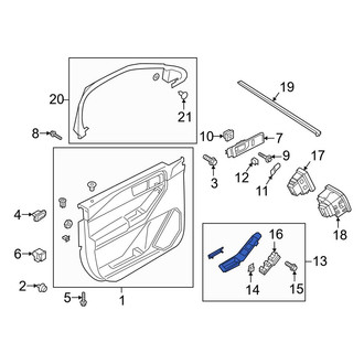 Ford OE - Front Right Door Switch Trim Panel