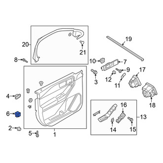 Ford OE - Door Interior Trim Panel Nut