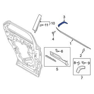 Ford OE - Rear Left Door Reveal Molding