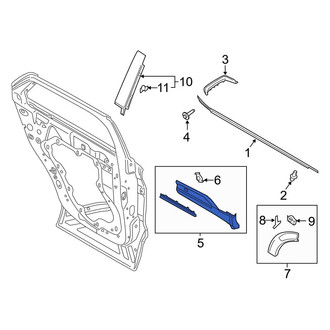 Ford OE - Front Left Door Molding