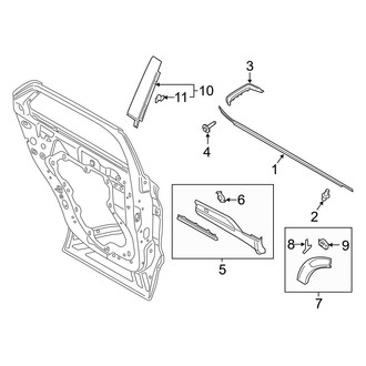 Ford OE - Rear Door - Exterior Trim