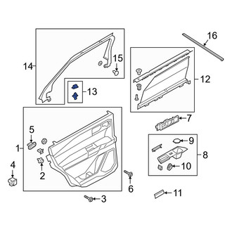 Ford OE - Door Glass Sunshade Clip