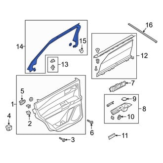 Ford OE - Rear Right Door Window Molding