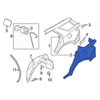 Ford OE - Rear Right Outer Quarter Panel Reinforcement