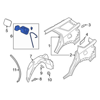Ford OE - Rear Fuel Filler Housing