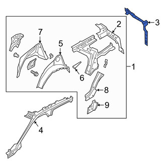 Ford OE - Rear Left Quarter Panel Gutter
